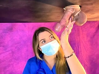 Kittybegood - Hot Blonde Nurse Drains Big Cock And Balls In