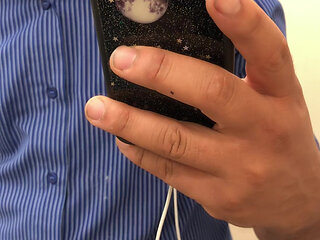 Fuck horny at work, cum inside the toilet.