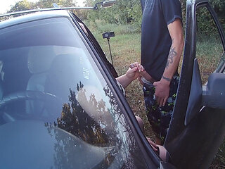 I Brought My Friend to the Park and Gave Her to Suck My Dick