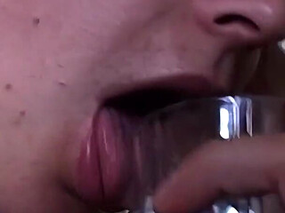 Redhead Slut Gets Pounded Hard by Two Guys