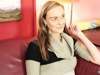 Busty Blonde Amateur Shows Perfect Tits in Motion - Czech Teen Casting Fun