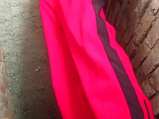 The boy went to the bathroom and took out the thick and semen came out