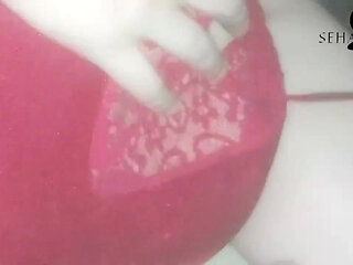 Close up in Red Lingerie