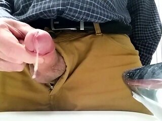 Daddy's Office Masturbation with Big Cum