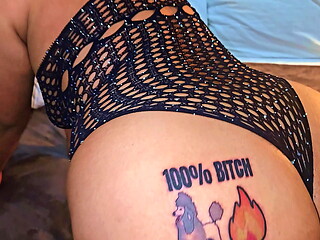 Hot wife shows off her new body tattoos. The Latina slut permanently marked her body so everyone knows she is a bitch shared by her cuckold husband. Sexual, explicit, and kinky tattoos