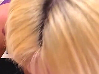 Christina Shine Big Fake Tits Blonde MILF POV Deepthroat Blowjob and Cum Swallow