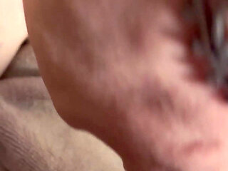 Amateur Wife Sucks off Hubbys Friend, Takes Load on Tongue