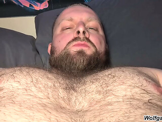 Lick Stepdaddy'_s NIPPLES While He Jerks Off - BOTTOM POV Roleplay - Wolfgang White Solo Masturbation
