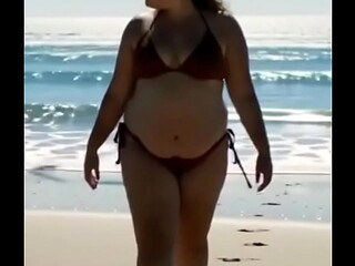 My BBW stepcousin at the beach