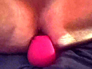 Couldn't get hard so used toy tongue on ass and vibrator on frenulum