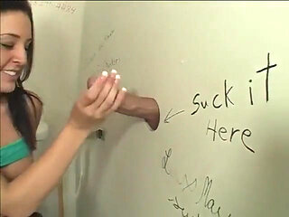 Sexy Babe Gets Her Mouth Filled with Jizz After Gloryhole BJ Action