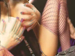 Fetish Babes Scene-4_threesome Between Busty Beauties in Latex Lingerie Fucking in a BDSM Cave