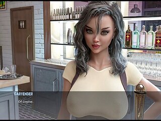 Busty babe in a 3D game shows off her curves
