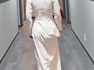 A Beautiful Lady in Traditional Vietnamese Attire in a Foreign Land - Ao Dai Student
