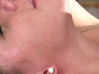 Intense Lesbian Scissoring for Alex Chance and Hollie Mack on the Kitchen Table