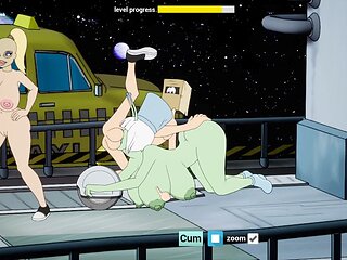 Epic game guide featuring a space lady and a massive cumshot