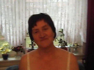 Kinky German granny stuffed with cucumber and facialized