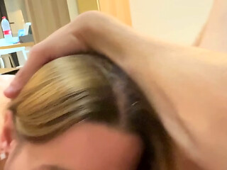 I take advantage of the fact that my roommate is asleep to go into her room and woke her up by sticking my huge cock in her pussy - Mireia Perez