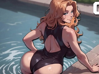 My New Girlfriend #03 - Red Head Step Sis Shows Her New Swimsuit. You can see her big ass and big tits ( Taboo Hentai Game )