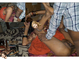 Indian Desi threesom gangbang hardcore  sex video Sangeeta