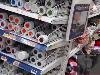 Redhead Orgasm While Shopping with a Remote Vibrator