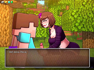 Hornycraft Minecraft Parody - Steve Gets Sloppy Handjob From Jenny for a Diamond