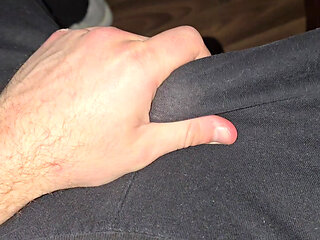 Dominant Gentleman Teasing His Hard Cock Bulge Stroking POV