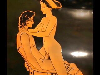 AI Experiments: Animated Ancient Greek Erotic Art of Couple Making Love