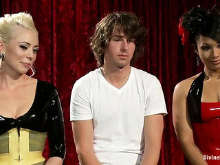 CFNM Femdom Theatre: Handjob & Bondage Sex with Lorelei Lee in Latex