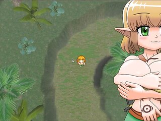 Curvy anime babe with big boobs in a wild adventure