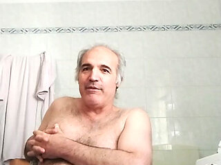 Lots of Pissing in the Basin and a Long Handjob and Dirty Language