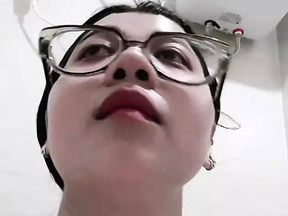 Masturbating in the bathroom, briefly going straight out