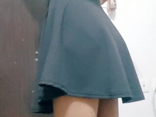 Sissy Femboy Strokes Her Cock