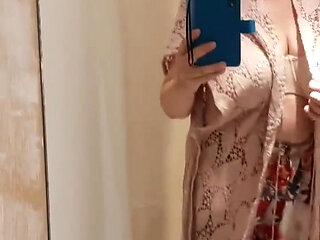 I am showing my boobs naked in the in the shop