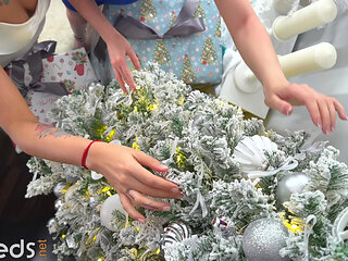 Anal threesome for New Year's