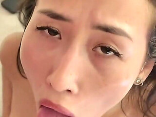 Sexy Asian Loves to Suck Dick and Get Cum on Her Face