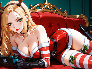 AI CARTOON Christmas with stepsister, getting caught