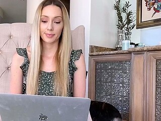 Close up with teen blonde sex doll rubbing her cunt