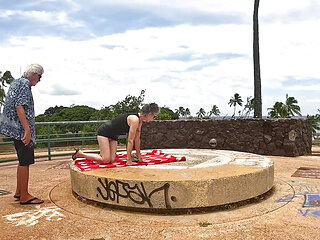 We Found a Large Round Stone Sundial (altar) at the Top of a Hill in a Park