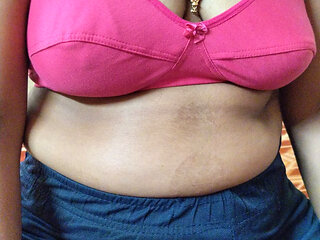Stepmother show pussy and masturbating brinjal