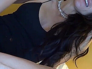 Curious Snow Bunny Givez Her First BBC Footjob