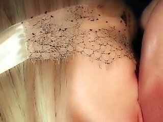 Passionate Blonde Slobberingly Sucks Cock and Licks Balls.