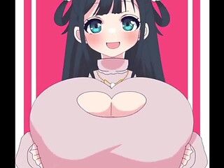 An angel gives you a penis massage with her breasts.