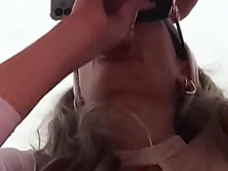 Blonde MILF Blowjob and Sunglasses with Huge Throatpie