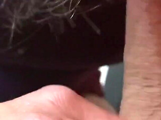 Homemade blowjob on the sofa at home