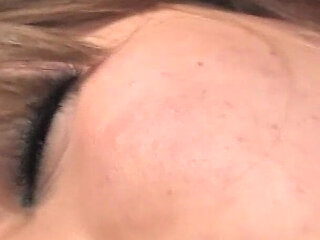 Bound Brunette Babe in Rough Fetish Gangbang with Cum Facials