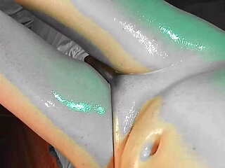 Colorful Oiled Up Sweet Hot Pretty Masturbating Skin Spicy Sissy Femboy