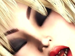 Alien sex! A hot super blonde gets fucked by Anubis on the exoplanet