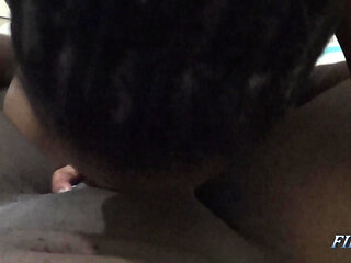 Exploding a Huge Nut in Her Mouth