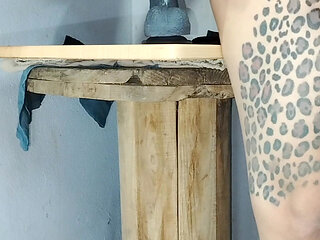 Dildo between legs.2